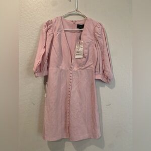 NWT Bardot Pink Long Sleeve Dress Size Small